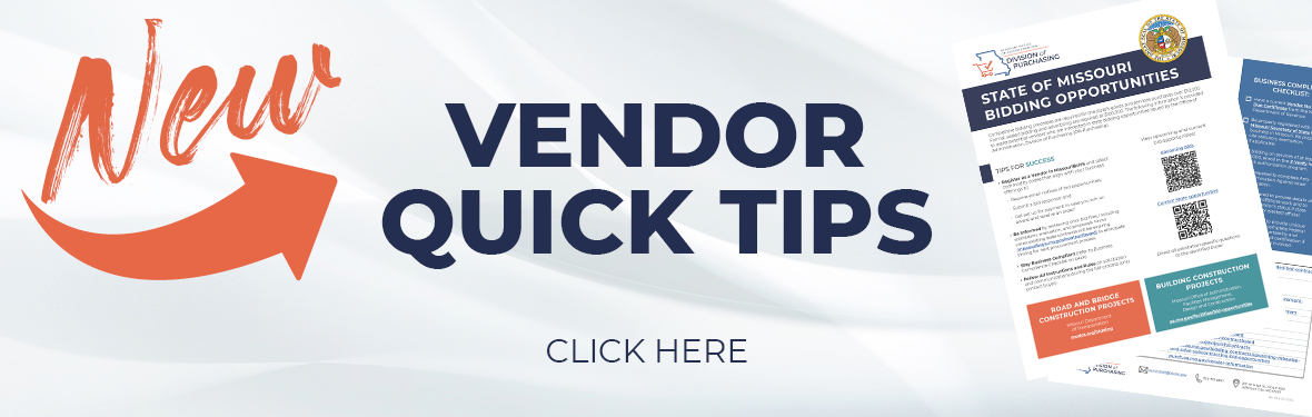 Division of Purchasing - New Vendor Quick Tips