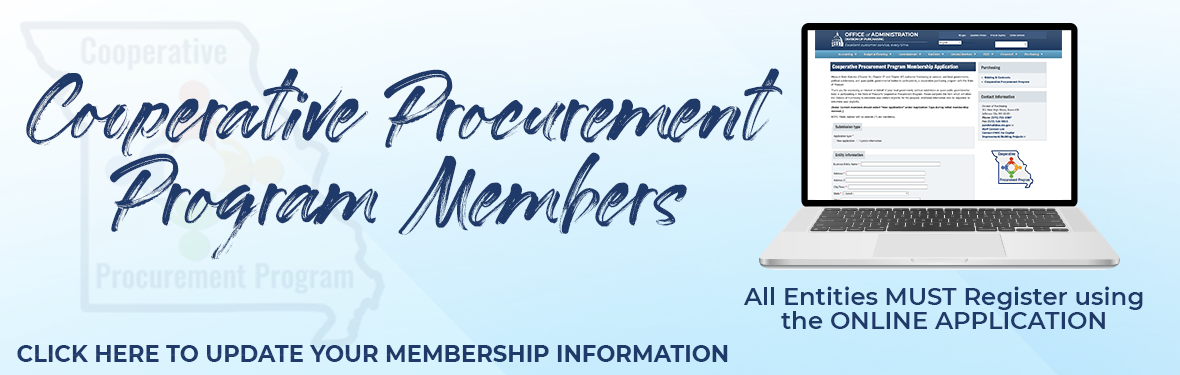 Cooperative Procurement Program Members - Update Membership